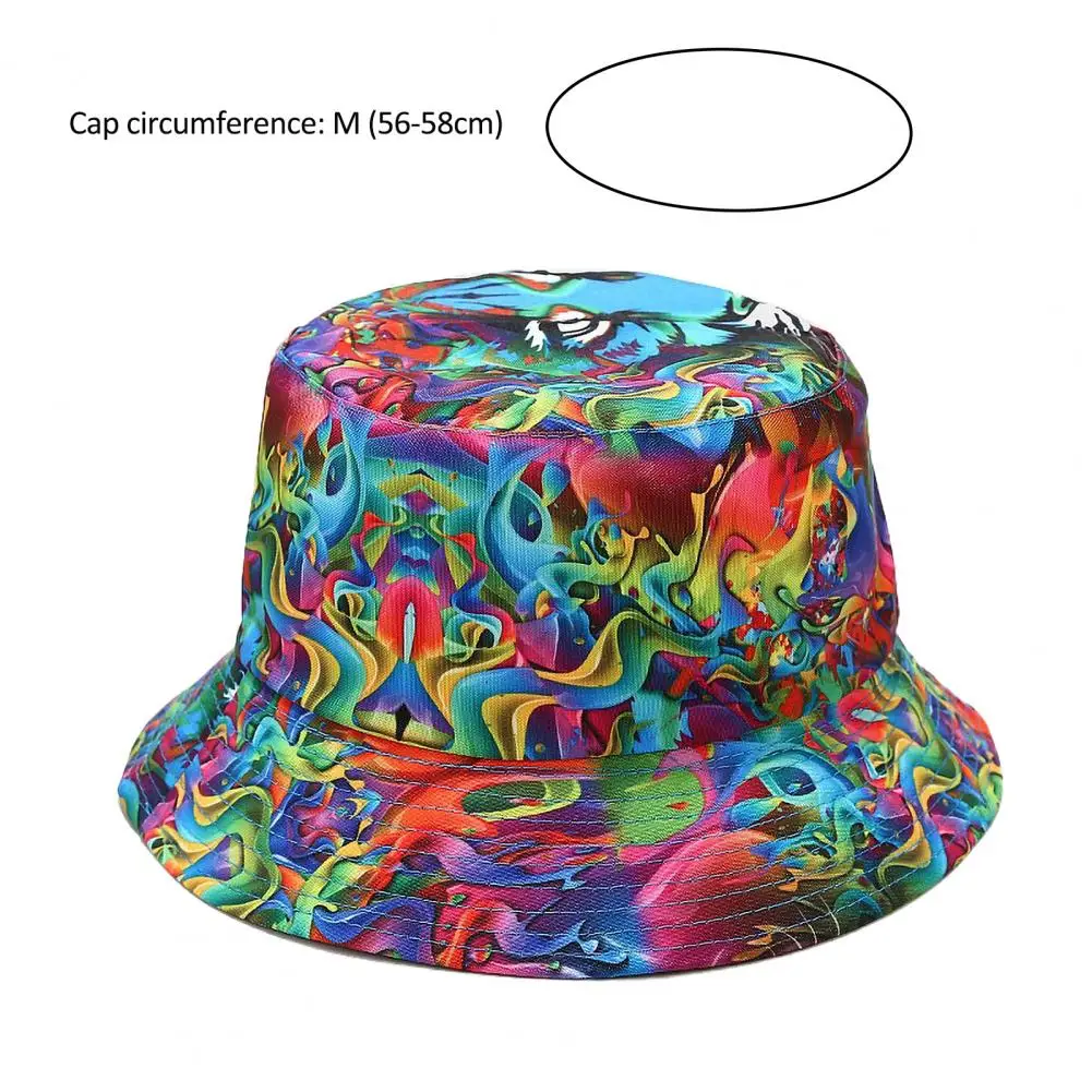

Plant Print Unisex Reversible Fisherman Cap Beach Summer Sunscreen Bucket Hat