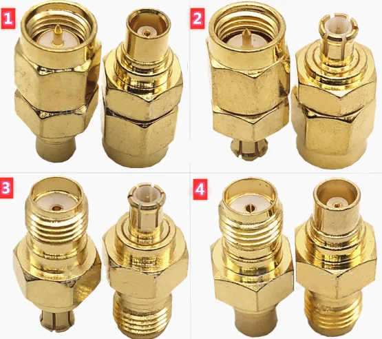 2pcs New Adapter SMA Male & Female to MCX Male & Female RF Coaxial Connector Wholesale