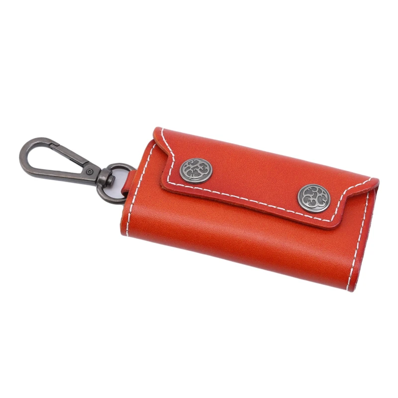 

2020 Men Women Portable Car Key Holder Wallets Cow Leather Housekeeper Card Zipper Case Keys Organizer Money Bag