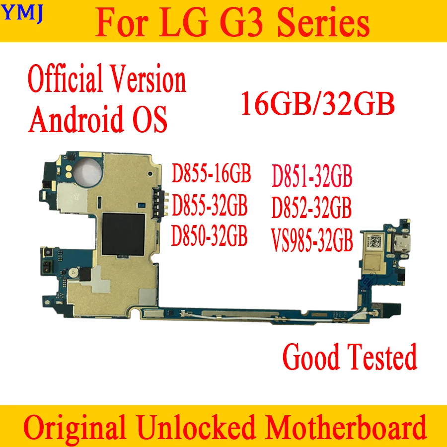 С ОС Android для LG G3 D855 D852 D851 D850 VS985 материнская плата с полными ЧИПАМИ оригинальная
