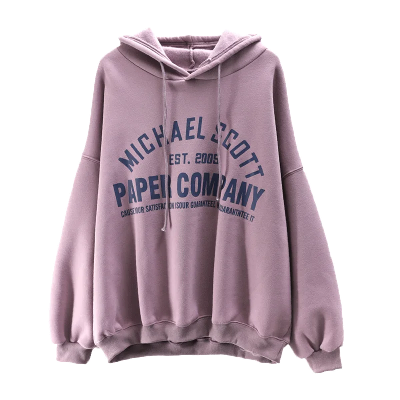 

2020 autumn and winter new letter printing plus velvet thick sweater female loose Korean winter student hooded coat tide