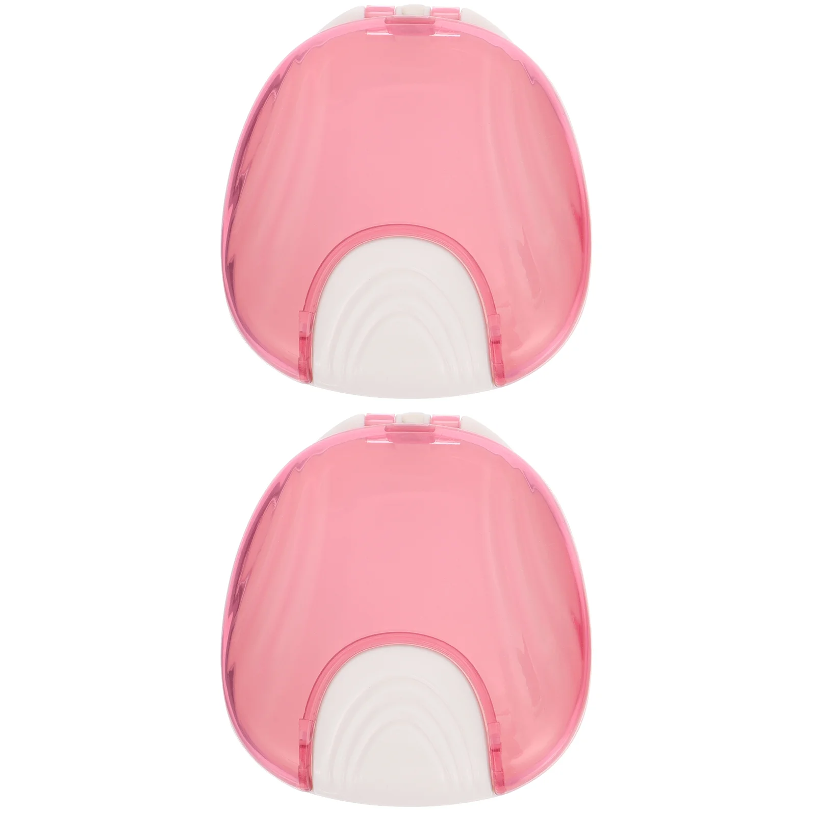 

2pcs Plastic Retainer Cases Fake Teeth Storage Boxes Denture Cases Denture Cups