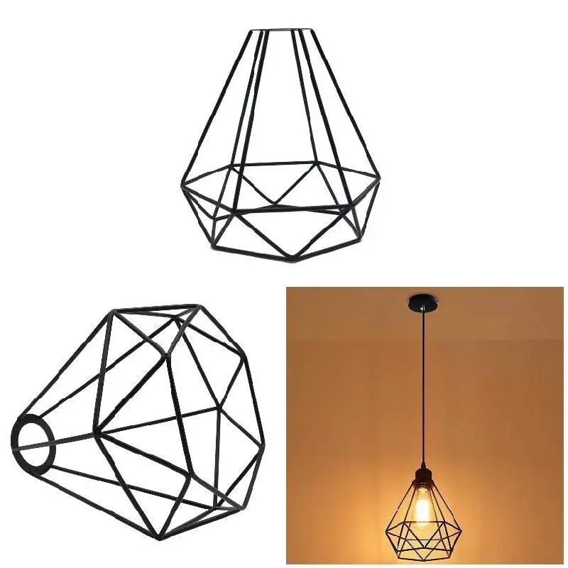 Geometric Pendant Metal Lamp Guard Retro Vintage Ceiling Light Shade Iron Cage GQ | Лампы и освещение