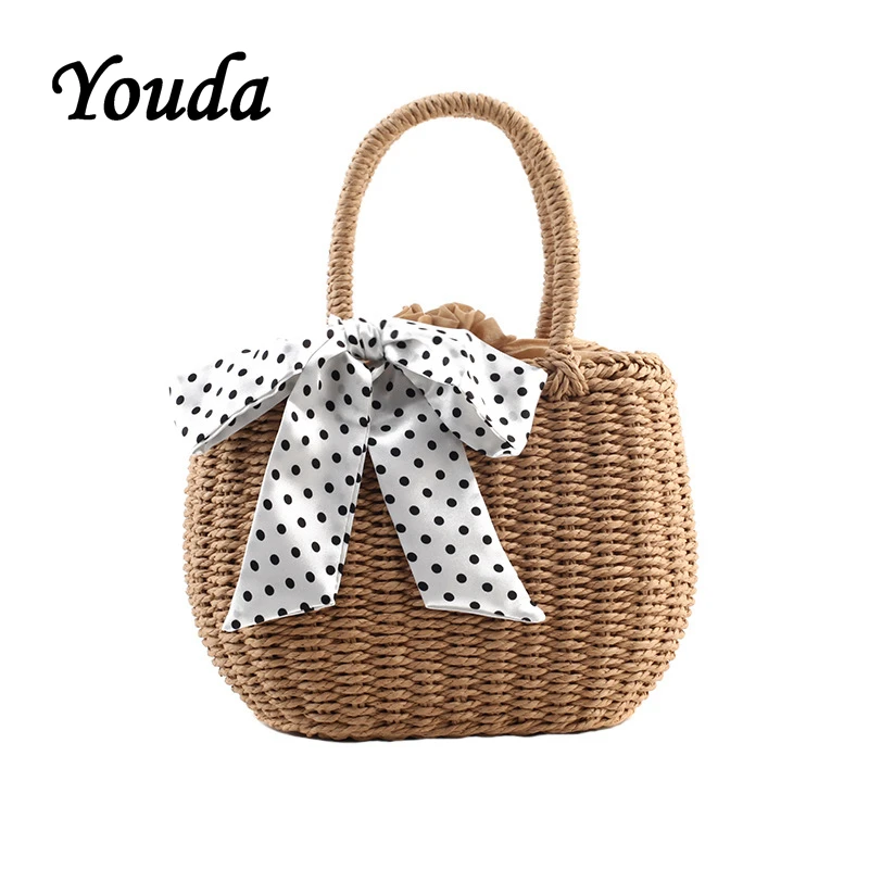 Youda/плетеная солома в винтажном стиле женская пляжная сумка Повседневная простая