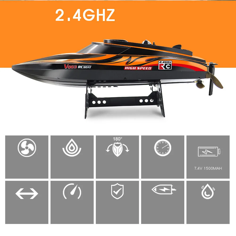 Радиоуправляемая лодка Flytec V003 детская лодка с дистанционным управлением очень большой размер зарядка катер для мальчиков водные игрушечные яхты Модель Катера