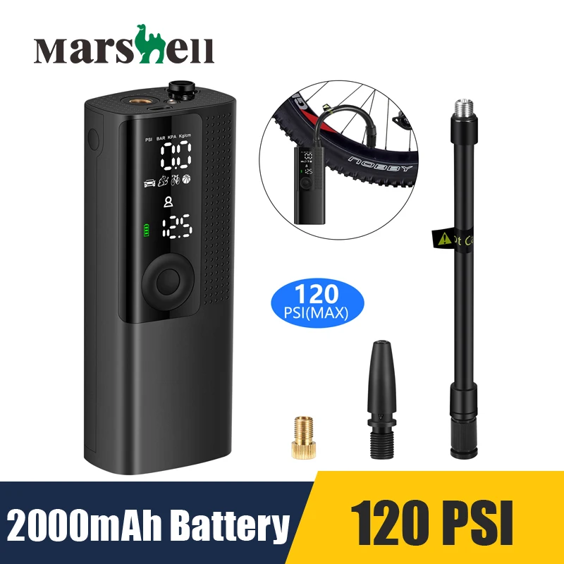 

Electric Inflator Pump Bike Tire Pressure Detection Digital Electric air Pump Smart Portable For Motorcycle Car Football