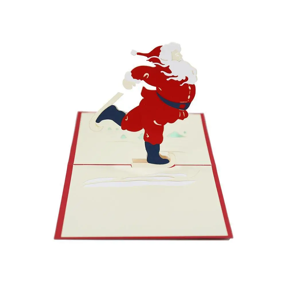 3D Up Greeting Card Handmade Happy Birthday Xmas Merry Christmas Card Gifts Invitation Card 9 Styles - Цвет: A