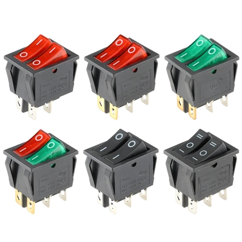 1 шт. KCD8 6PIN 16A 250V 20A 125V двойной переключатель светильник кулисный переключатель водонепроницаемый ВКЛ-ВЫКЛ KCD6 переключатель питания лодки