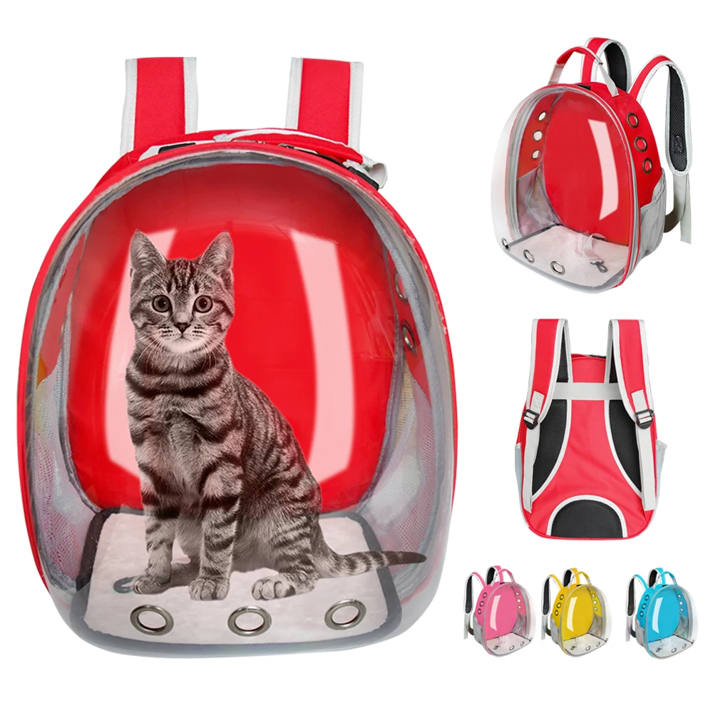 

Potable Cat Carrier Bag Breathable Transparent Pet Puppy Backpack Cats Box Cage Small Pet Travel Carrier Handbag Space Capsule