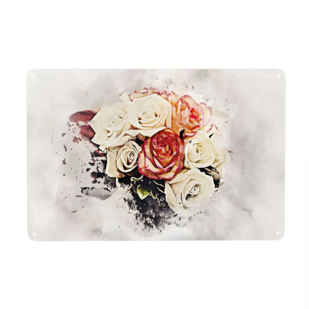 

Flowers Art Fashionable Tin Sign Decoration Painting，Suitable For Wall Decor，Room Decor，Home Decor，Decoration Chambre 8x12 Inch
