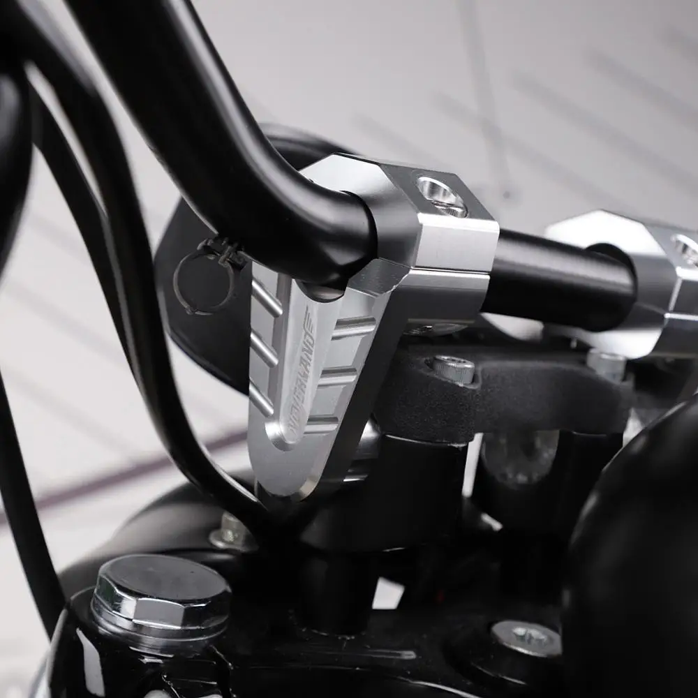 22 мм 28 ЧПУ Серебряный дизайн подставка крепление зажимы мотоциклетный руль
