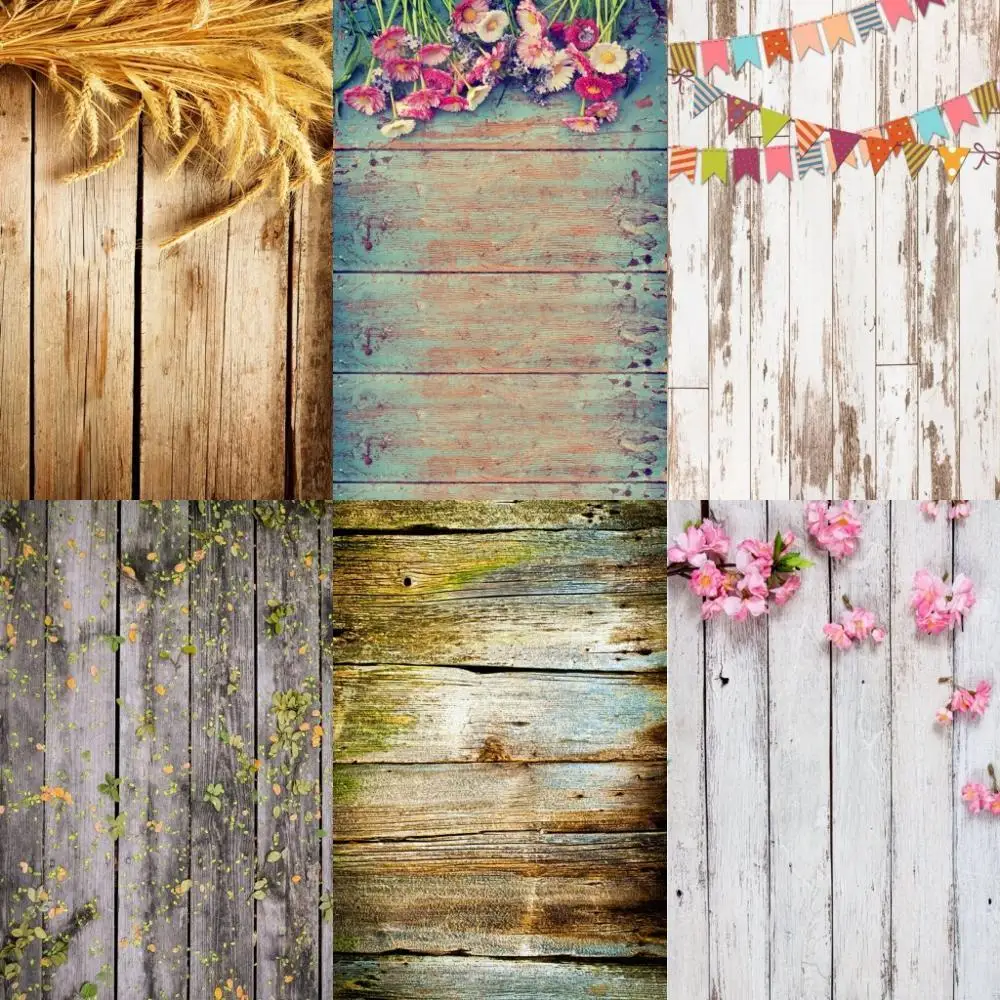 

Виниловый фон для фотосъемки с изображением деревянной доски, 60x90 см