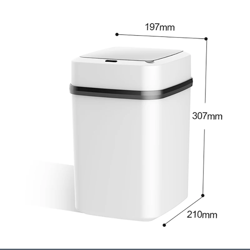 

12L Automatic Intelligent Sensor Smart Trash Can Touchless Smart Infrared Motion Sensor Rubbish Waste Bin For Household Kitchen