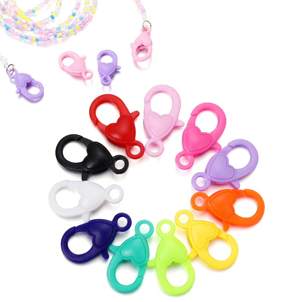 20/50 шт/мешок пластиковый Омар застежка крючок зажимы красочные шнурки