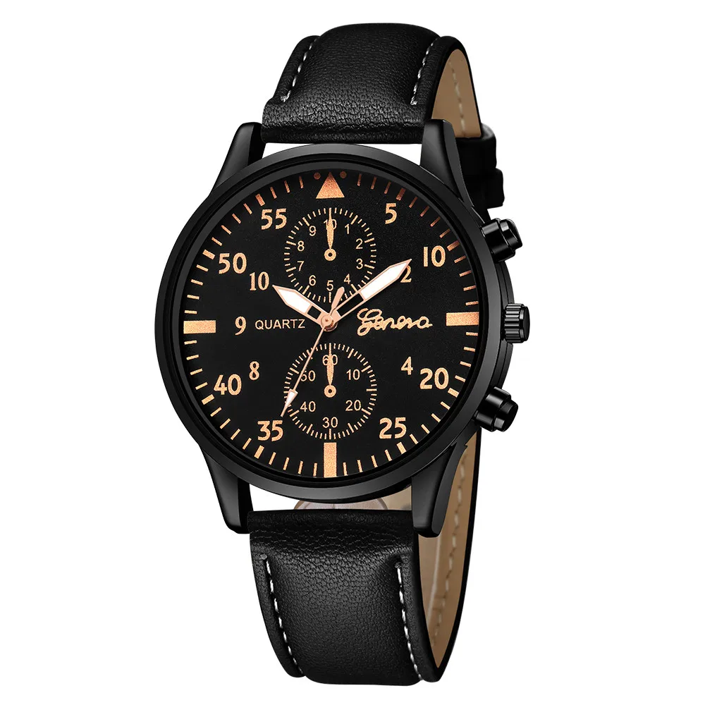 

Watch Man Hight Quality Fashion Leather Alloy Analog Quartz Wrist Watch Business Watches For Men Relogio Masculino Montre Homme