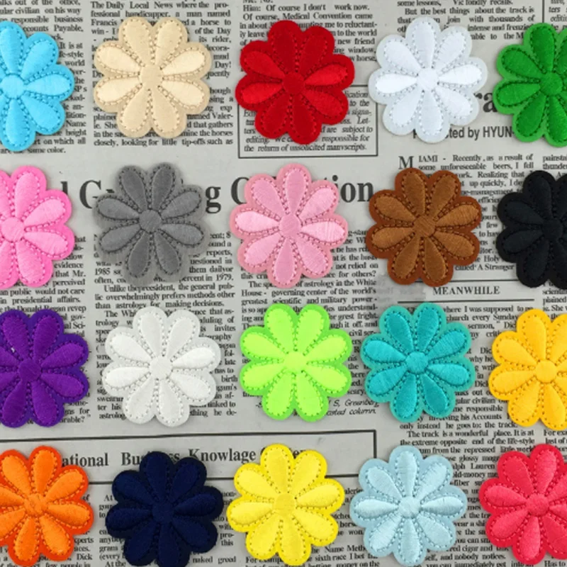 Вышитые нашивки цветы для одежды железные ювелирные изделия DIY Ручная работа