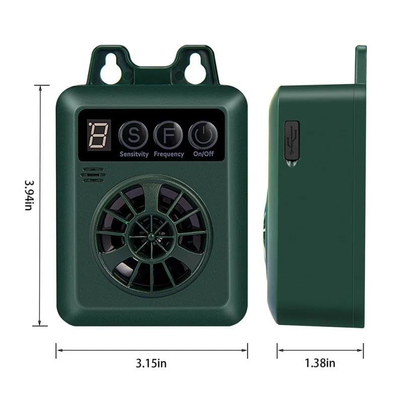 

Dog Repeller, Outdoor Rechargeable Waterproof Ultrasonic Bark Control Device Silencer Stop Barking Dog Repeller Pet Supplies