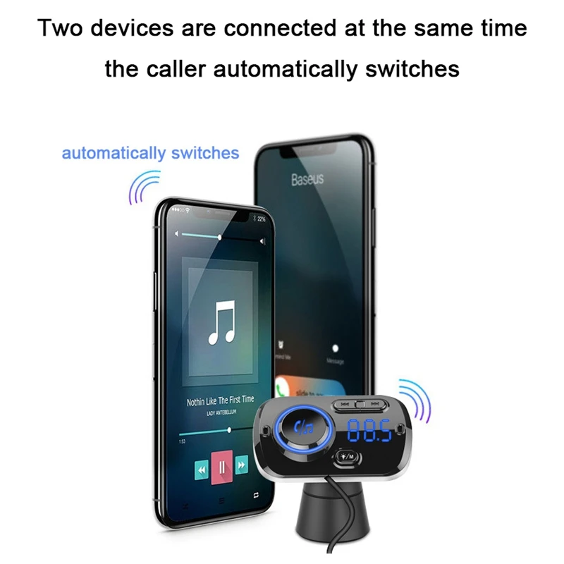 Bc49Bq Bluetooth Автомобильный Mp3 плеер беспроводное автомобильное зарядное устройство