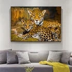 Картина на холсте для семьи ягуар, постеры и принты с животными на стене для гостиной, домашний декор