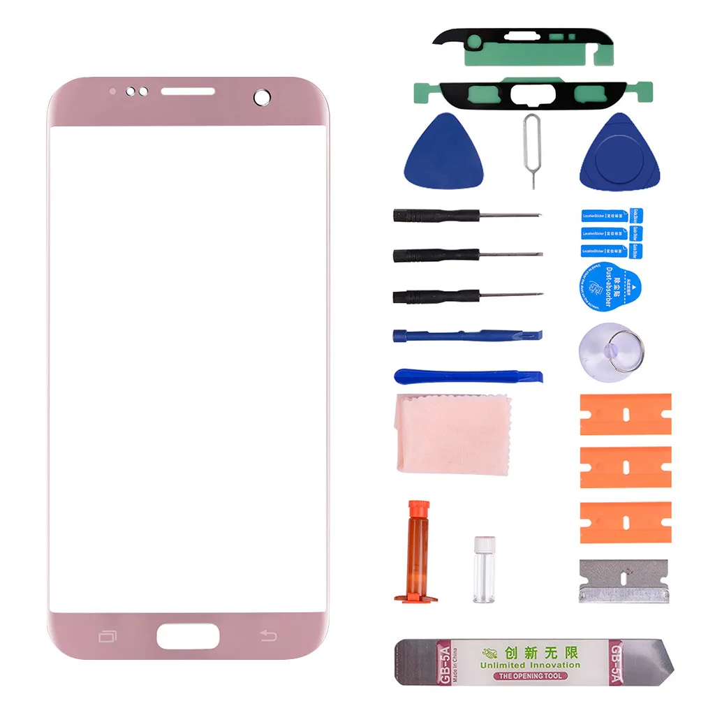 C Carprie Защитная крышка для объектива, совместимая с samsung Galaxy S6 Edge Plus, переднее стекло, запасной комплект+ УФ клей 19Sep12 - Цвет: C