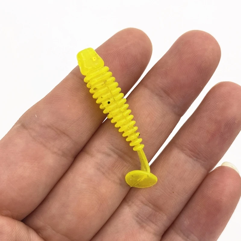 

30Pcs*36mm Fishing Bait Soft Bass Lure T Tail Jig Wobbler Soft Worm Carp Fishing Iscas Bait Swimbait bass pike perch tackle