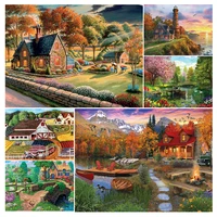 5d diy diamond painting house landscape full square drill embroidery mosaic picture cross stitch decoration gift rhinestone
