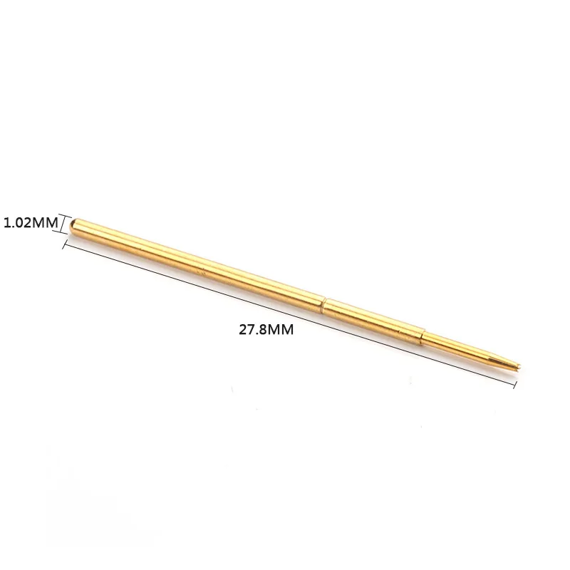 

100Pcs Metal Brass Gold-Plated Compression Test Pin PAM75-A2/B1/F1/Q2/H2/E2/LM2/RM75-3S/3W Electronic Pogo Pin Diameter 1.02MM