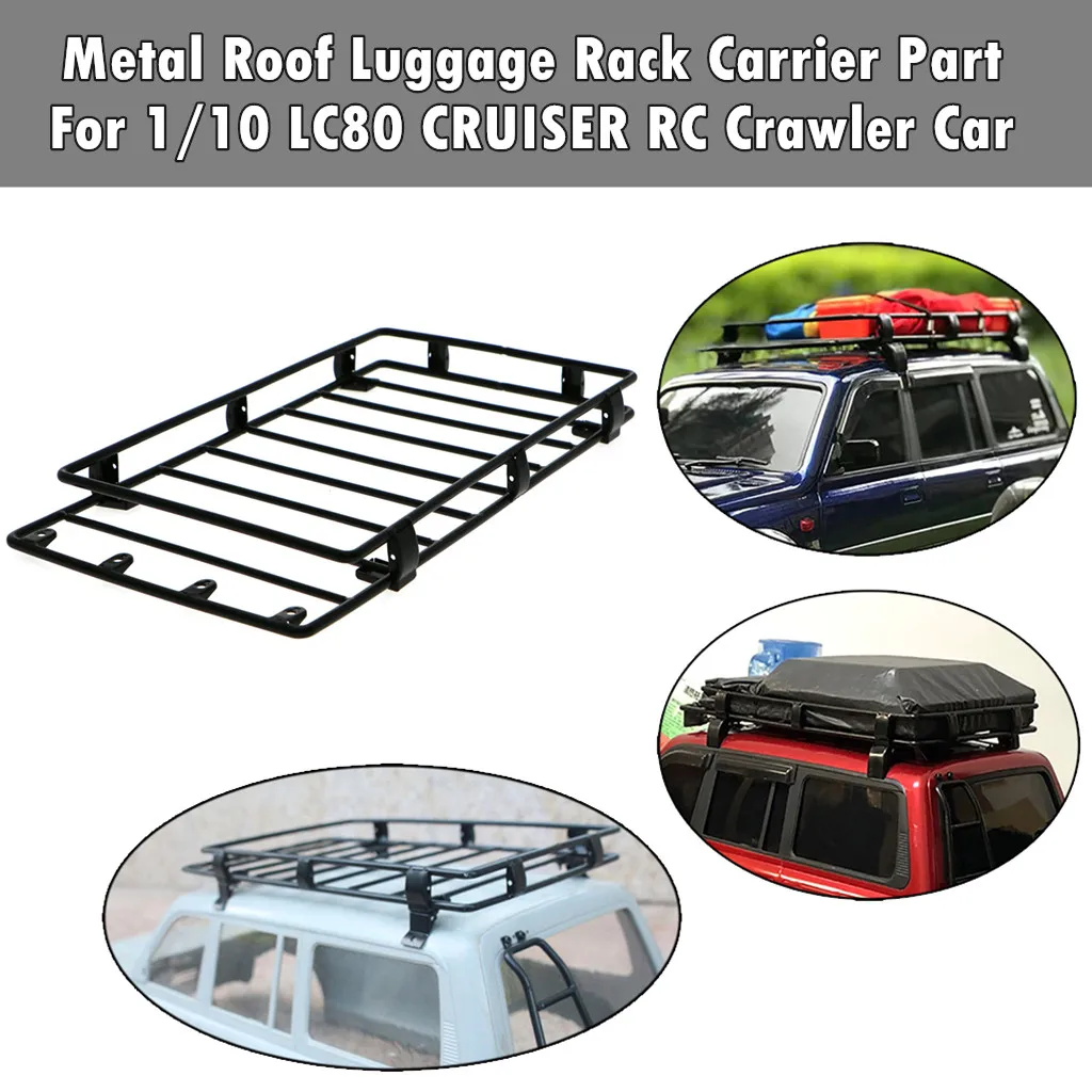 Remote control car accessories Metal Roof Luggage Rack Carrier Part For 1/10 LC80 CRUISER RC Crawler Car Body Z | Игрушки и хобби