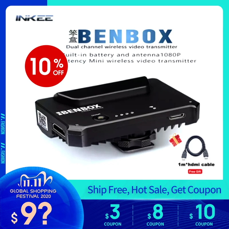 BENBOX двухканальная Беспроводная 5G 1080P Mini HDMI устройство передачи видео передатчик