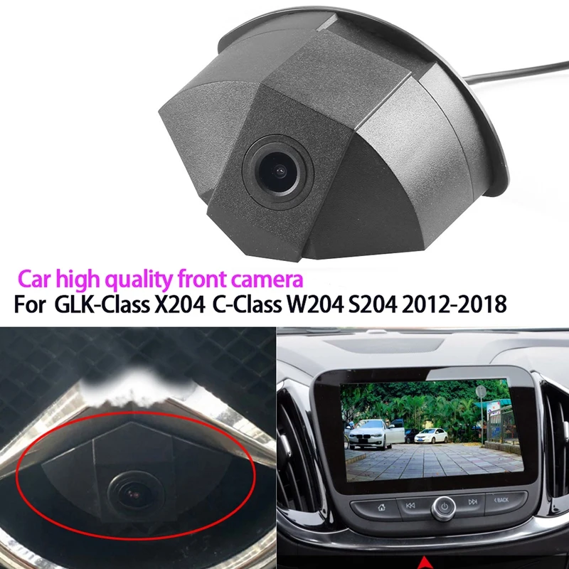 

Car Front View Camera, for Benz ML GLK C Class X204 W204 S204 2012-2018 FULL HD CCD Parking Camera Logo Mark Camera