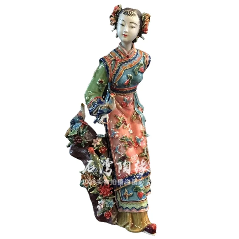 

WU CHEN Длинное украшение в китайском стиле, классическое красивое искусство для леди, идеи для скульптур, керамическое ремесло, украшение для ...