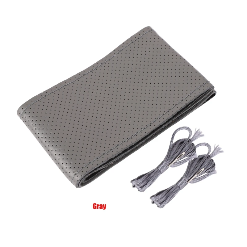 DIY Универсальный чехол рулевого колеса автомобиля из натуральной кожи мягкая