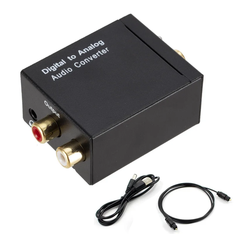 

Цифро-аналоговый аудио преобразователь Цифровой оптический CoaxCoaxialToslink в аналоговый RCA L/R аудио преобразователь адаптер Усилитель