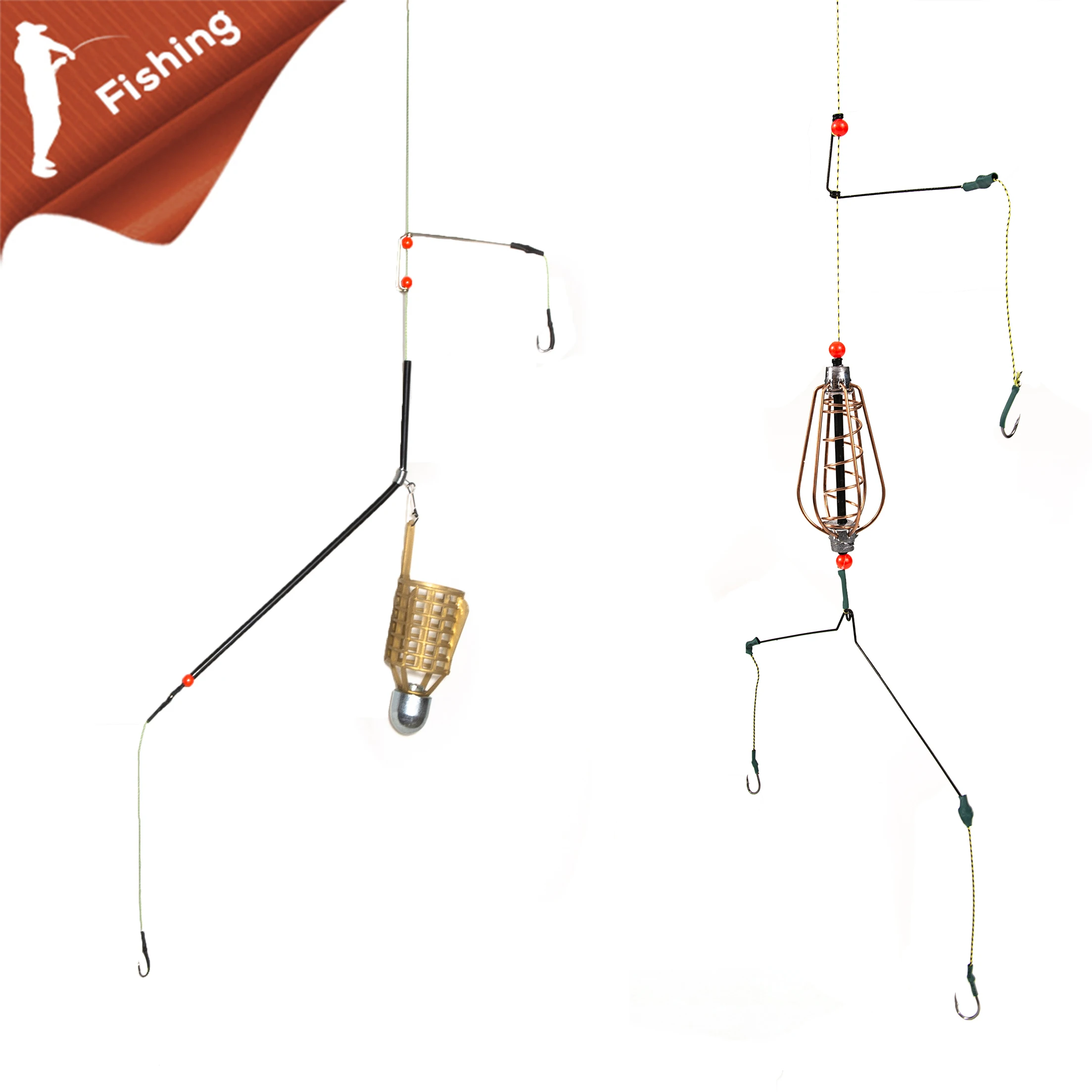 

Клетка для рыболовных приманок с крючками для лески 20 г-80 г, Длина 47 см, корзина для кормушки рыбной приманки, Аксессуары для рыбалки