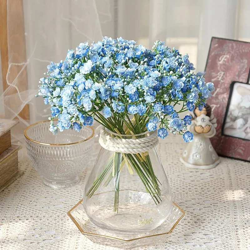 

White Gypsophila Artificial Flowers Wedding DIY Bouquet Decoration Arrangement Plastic Babies Breath Fake Flower Home Decor