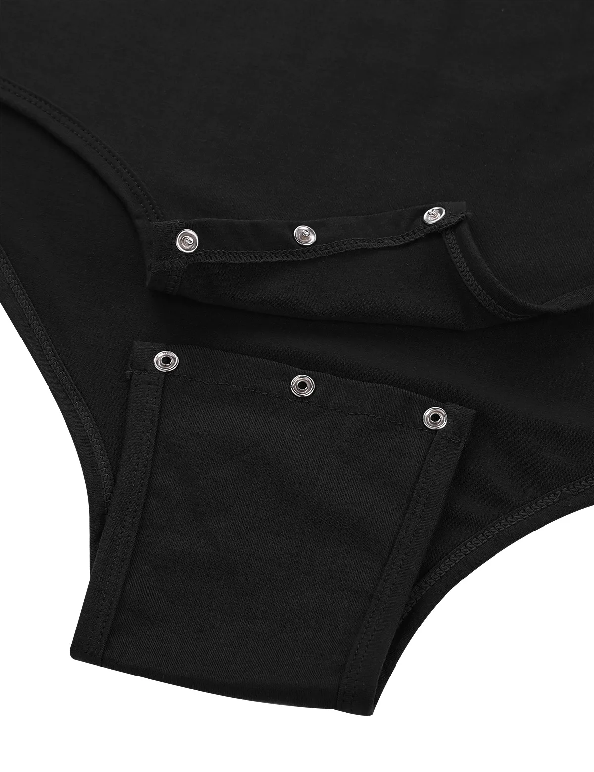 

Sexy Men Adults One Piece Lingerie Round Neck Short Sleeves Press Crotch T-shirt Bodysuit Romper Pajamas for Cosplay