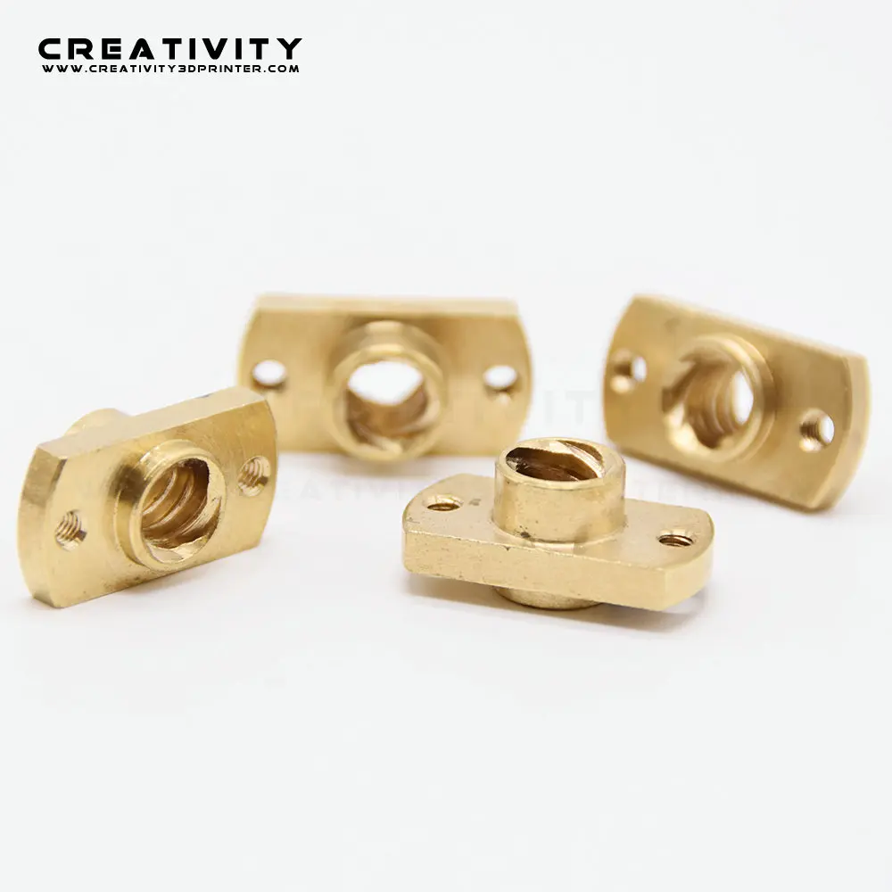 3d printer parts 2pcs lead 8mm 365mm ender 3 z axis rod lead screwlead screw brass nut for ender 3 creality 3d printer free global shipping