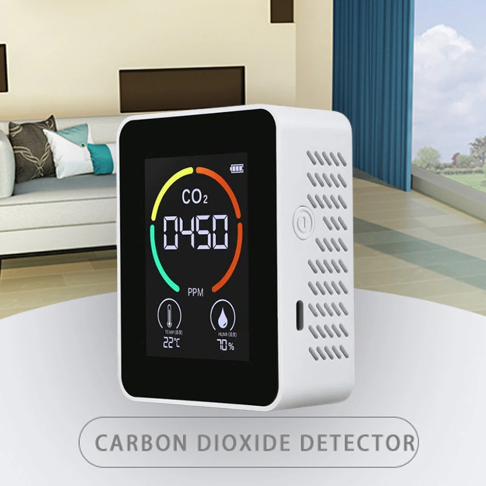 

CO2 Meter with LCD Backlight Infrared Detection Indoor Carbon Dioxide CO2 Concentration Detector Air Quality Analyzer Tester