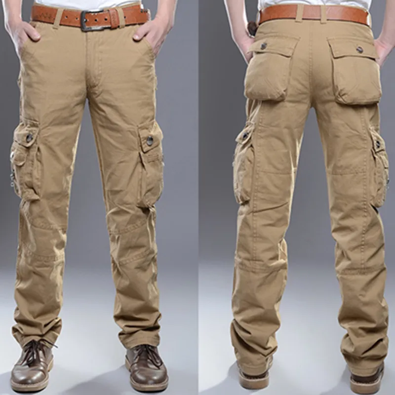 

2021 брюки мужские армейские военные брюки хлопок много карманов стрейч гибкие мужские повседневные брюки размера плюс 28- 38 40