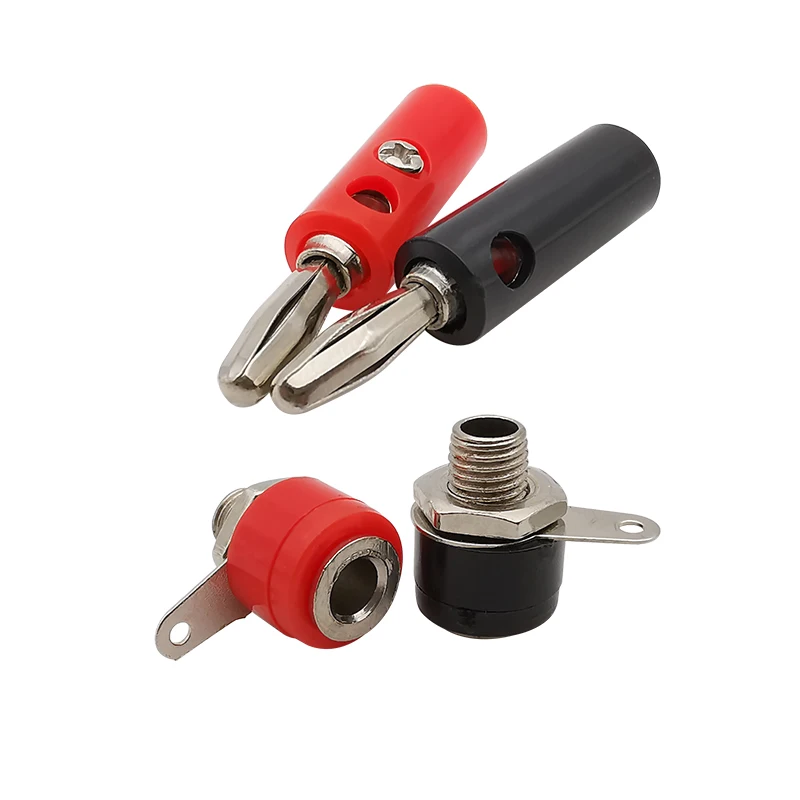 2/5/10 пар 4 мм банановый штекер к женскому штекеру гнездо соединителя привязка пост