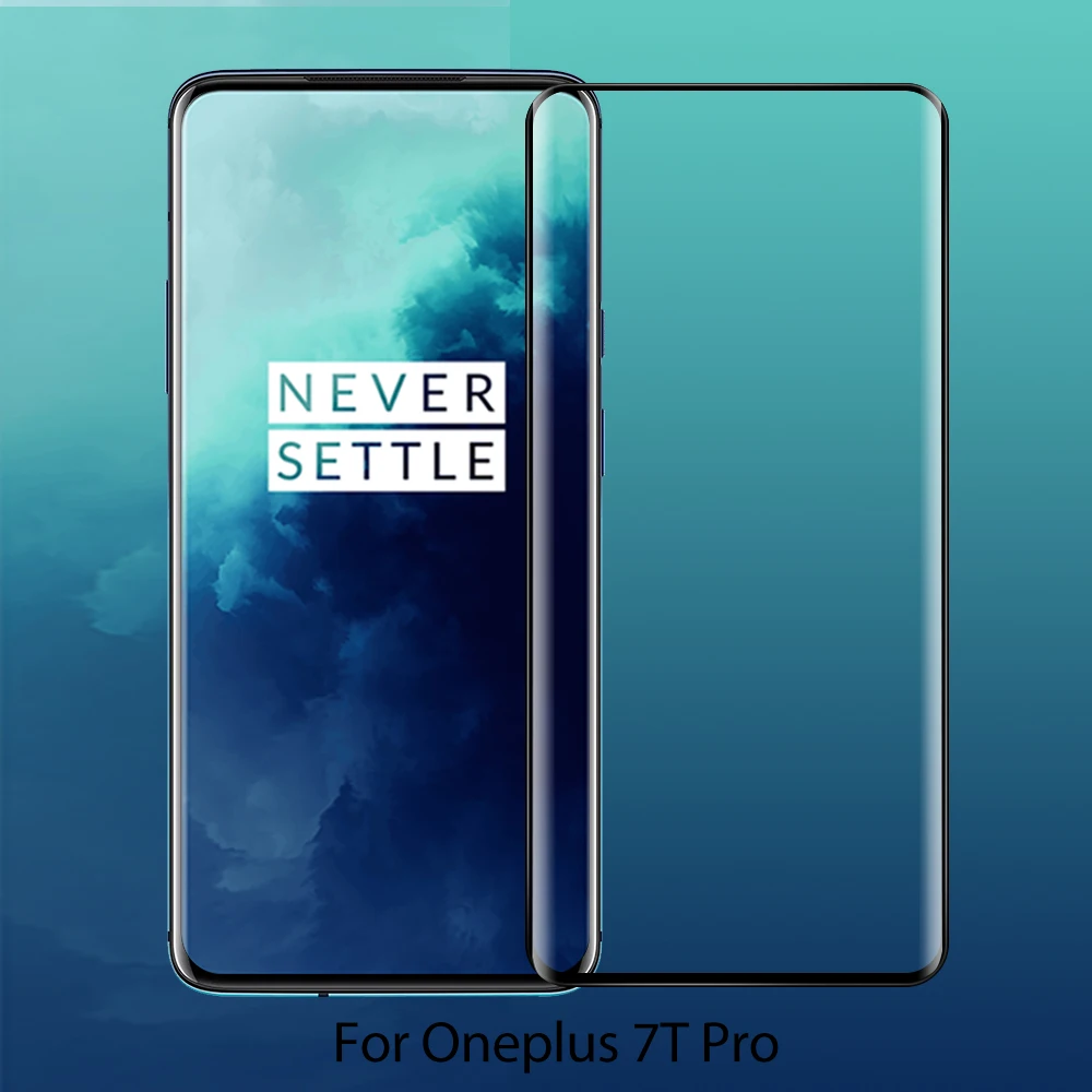 Закаленное стекло с полным покрытием для Oneplus 7 7T Pro 7Pro Защитное экрана 7TPro