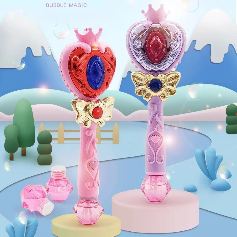 

Anime Pink Moon Card Captor Sakura Action Figure Plastic Bubble Magic Wand Girls Cosplay Accessories Set Glowing Music Sticks