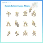 12 персональных знаков зодиака пирсинг для ногтей Шарм-звезда знаки модные подвески созвездия кольцо Уникальные Подвески для ногтей в форме сердца 10 шт.