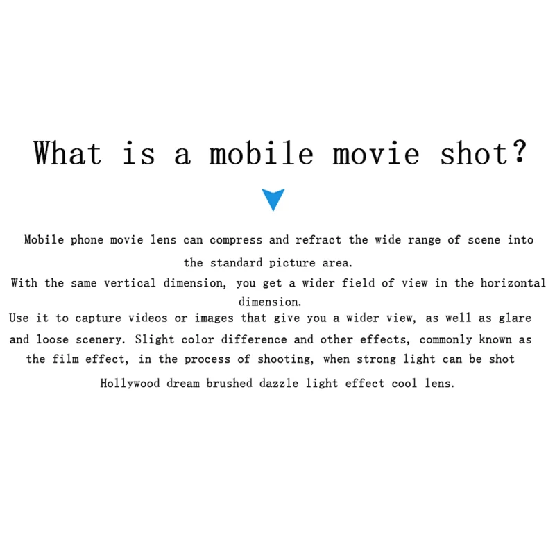 Универсальный анаморфный объектив для телефона 1.55X iPhone XS Max X Huawei P20 Pro Mate Movie Shoo |