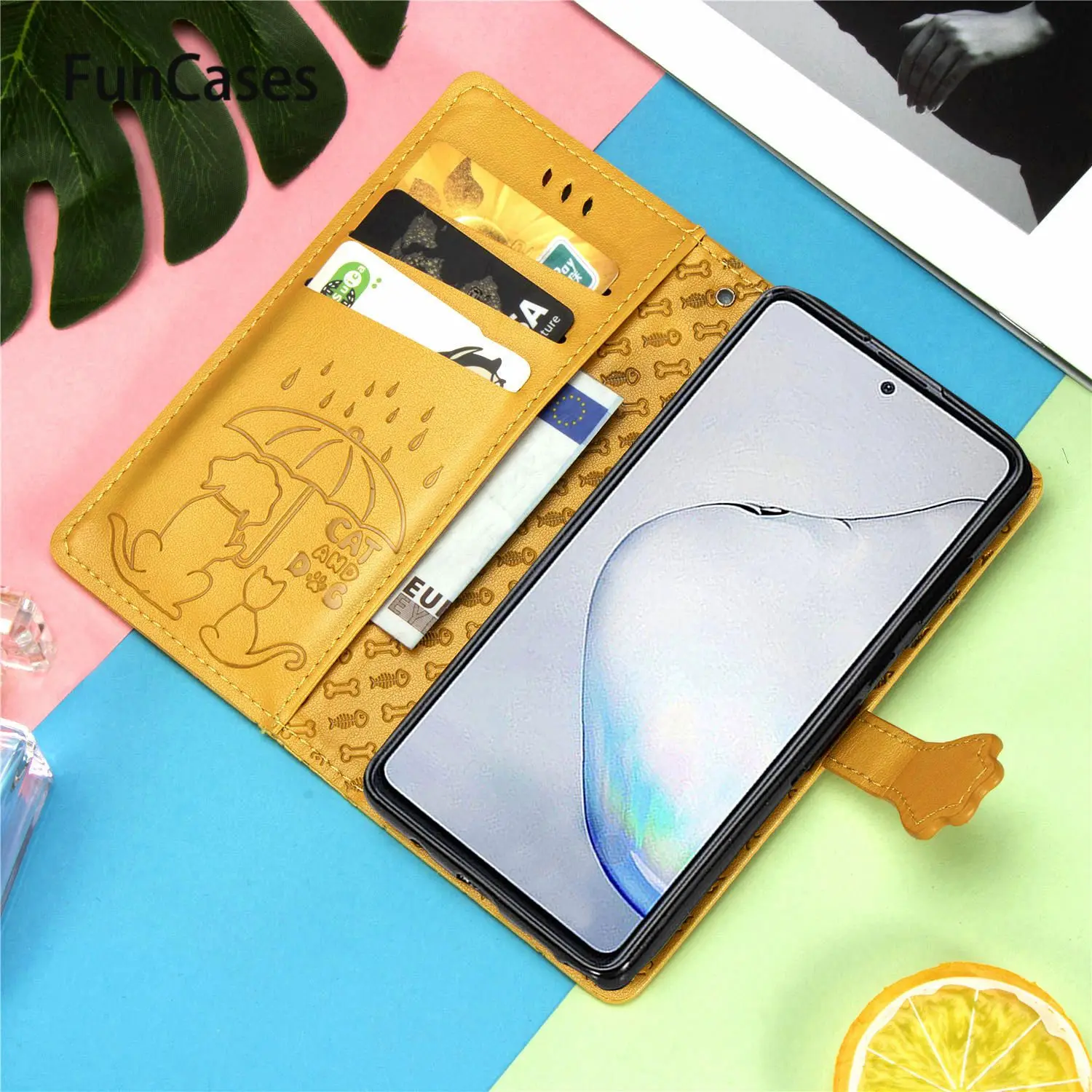 Чехлы накладки для Samsung A80 чехол бумажник из искусственной кожи с изображением