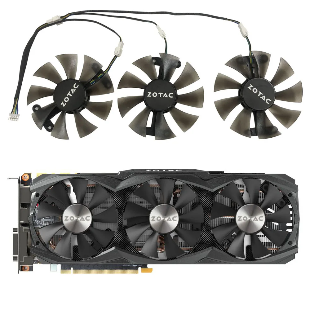 Вентилятор для охлаждения видеокарты ZOTAC Geforce GTX 980ti 6gd5 3 шт./компл. - купить по