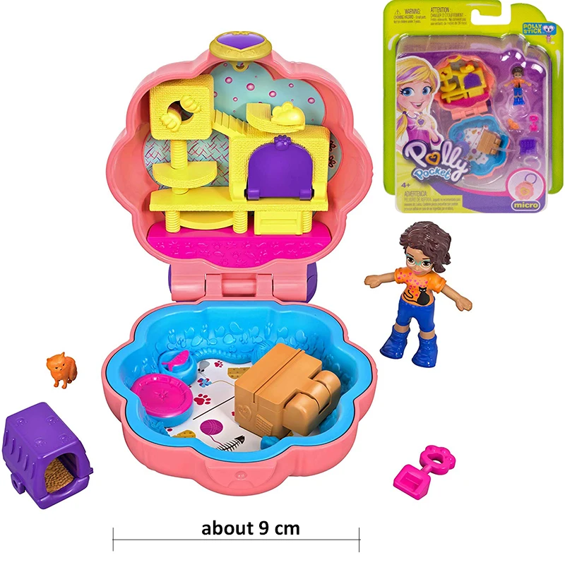 Оригинальная Polly Pocket World мини кукла с сокровищами дом девочка принцесса аксессуары музыкальные куклы коробка музыкальная шкатулка детские игрушки Juguetes - Цвет: GFM52