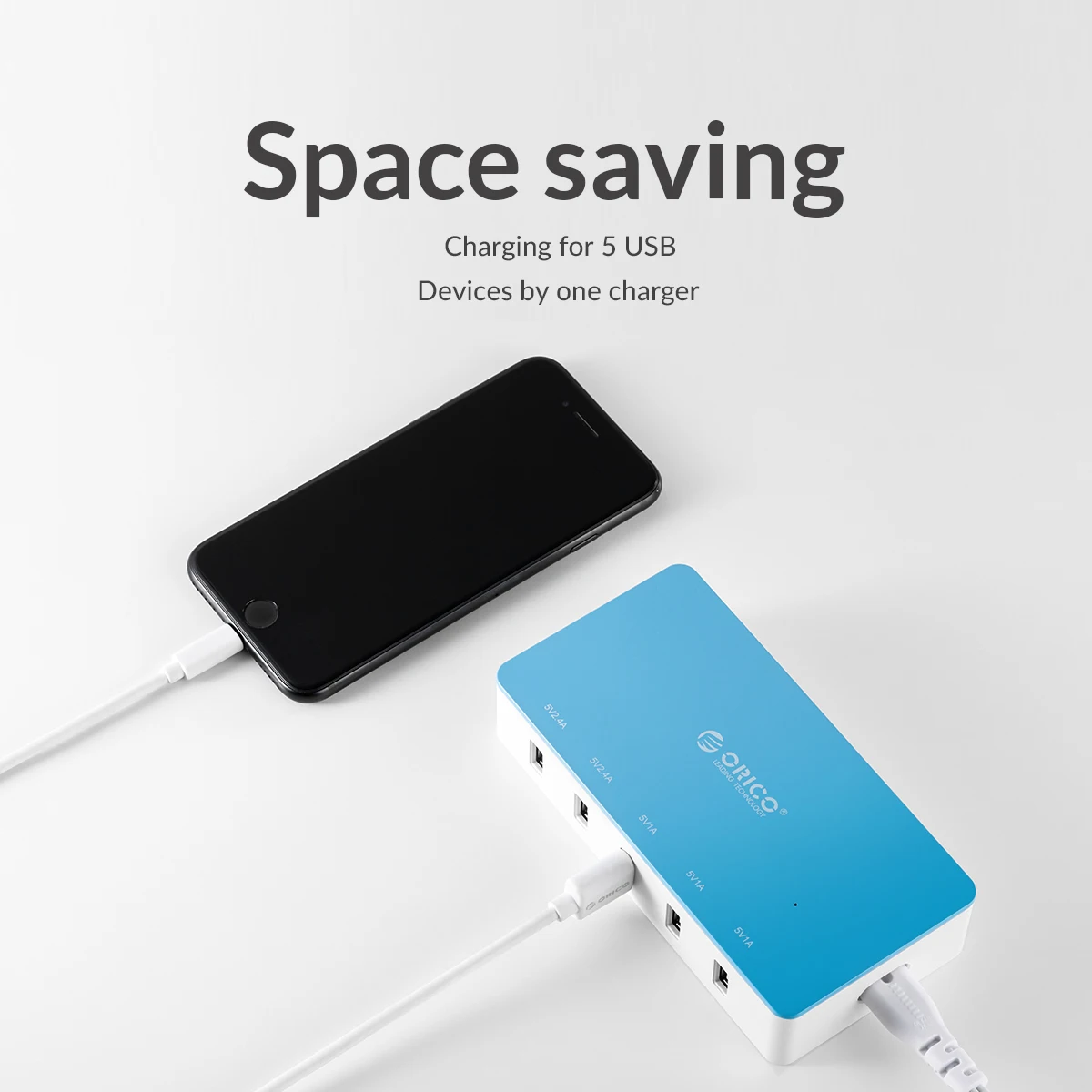 Зарядное устройство ORICO с 5 USB-портами и поддержкой быстрой зарядки | Мобильные