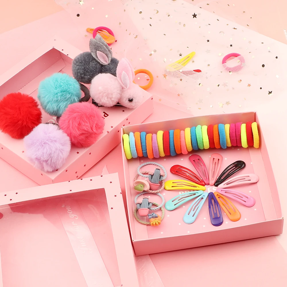 Смешанные яркие разноцветные женские аксессуары для волос комплект Детские с