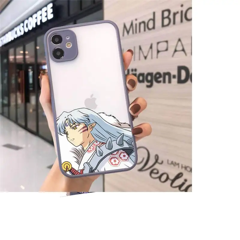 

Anime Inuyasha Phone Cases Matte transparent For Gray iPhone 12 Mini 11 Pro XR XS Max 7 8 Plus X Back Cover